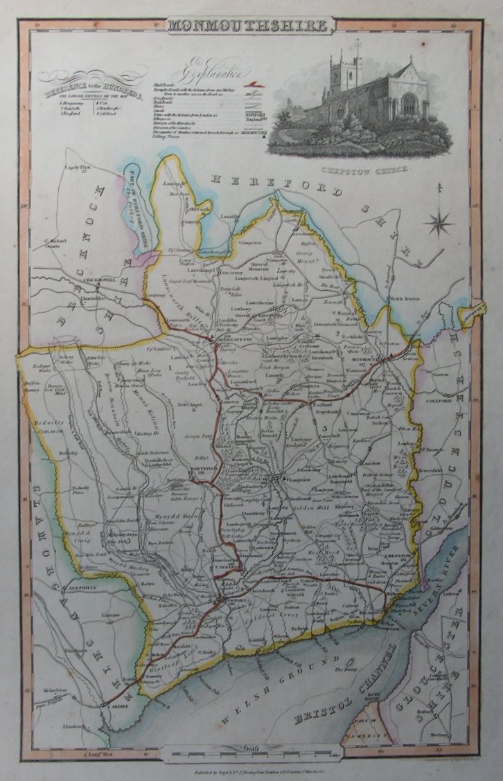 Map of Monmouthshire - Pigot